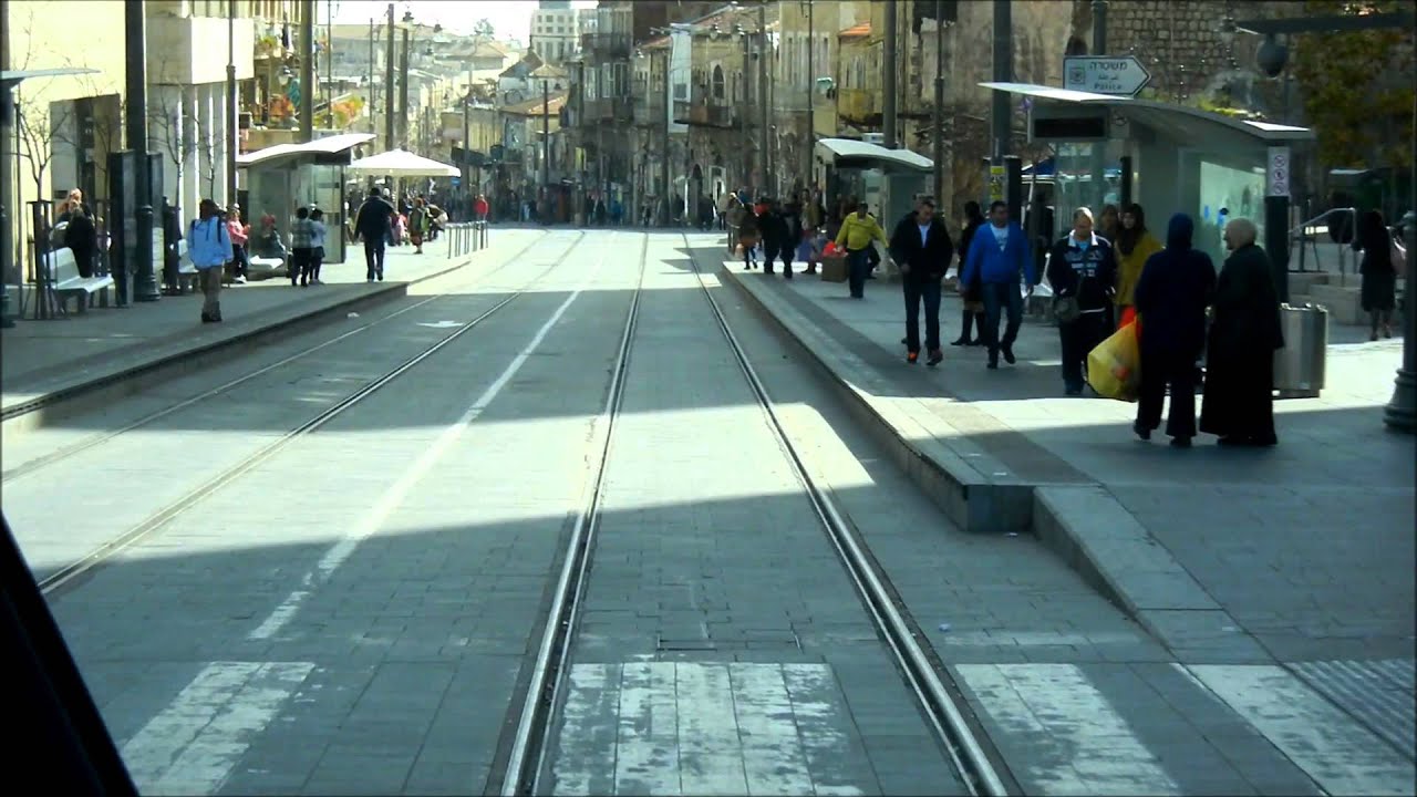 Jerusalem light rail (tram) - Alstom Citadis - Straßenbahn - הרכבת הקלה בירושלים