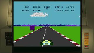 Pole Position Practice Run Laps 7 Atari 8-Bit Emulated
