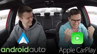 Android Auto vs Apple CarPlay REAL WORLD TEST  Yuri and Jakub Go For a Drive