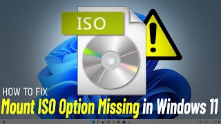 fix iso mount option missing in windows 11 | how to solve can't mount iso on windows 11 💿
