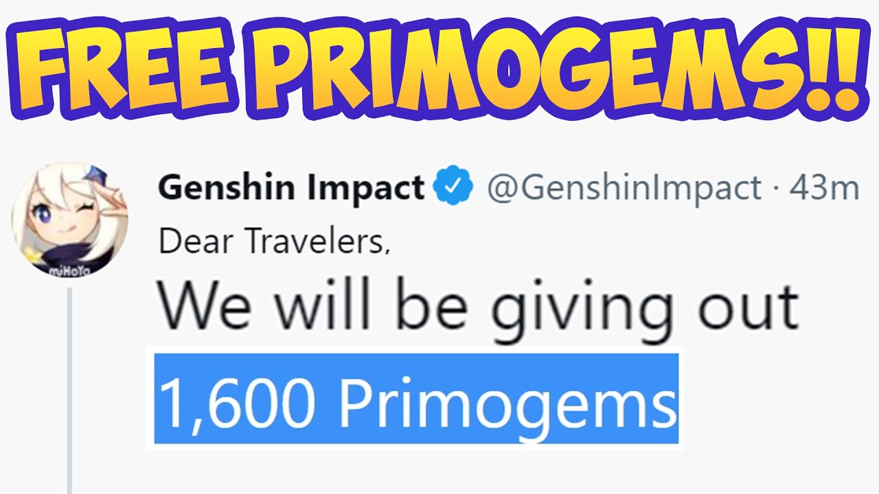 1600 FREE PRIMOGEMS!! 400 FREEMOGEMS/ DAY!! Genshin Impact has won the
