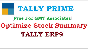 Optimize Stock Summary [Buy TDL - Whats App 9037050040]