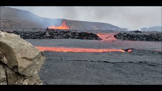 Hiking up to the Iceland Volcano