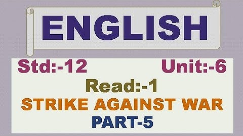 Std:-12, English SL, UNIT- 6, READ-1, PART-5