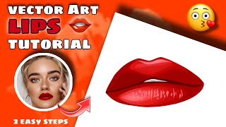 How To Make Vector Lips Easley 🥵⚡| Step by Step #lips #vectorart #nickcreation #infinitydesign