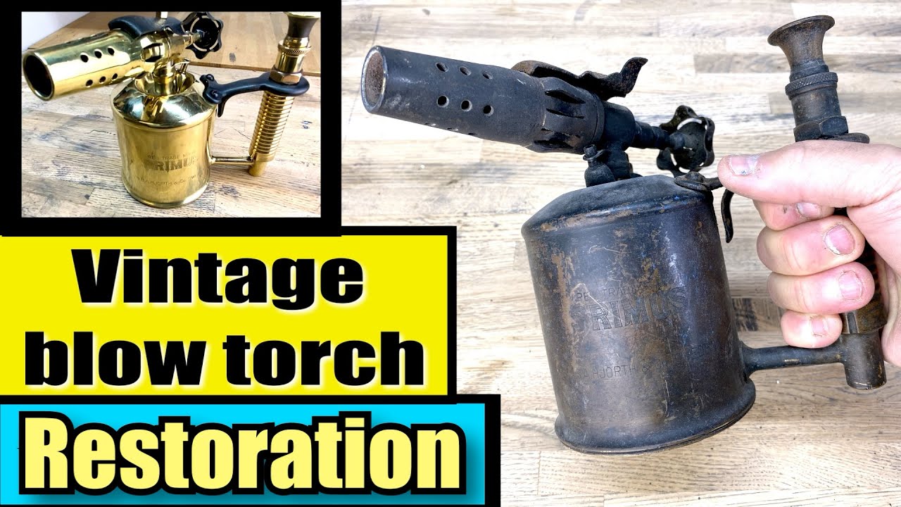 Vintage brass blowtorch restoration (buffing and bluing) Swedish Primus R A Horwoth