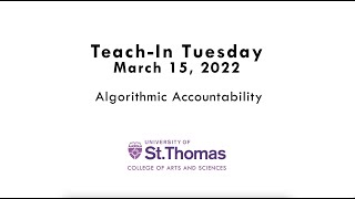 Teach-in Tuesday: Algorithmic Accountability
