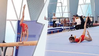 NADIA COMANECI 2019 GYMNASTICS Contest | Level 7 First MEET | Mara STEFANIA FAILS