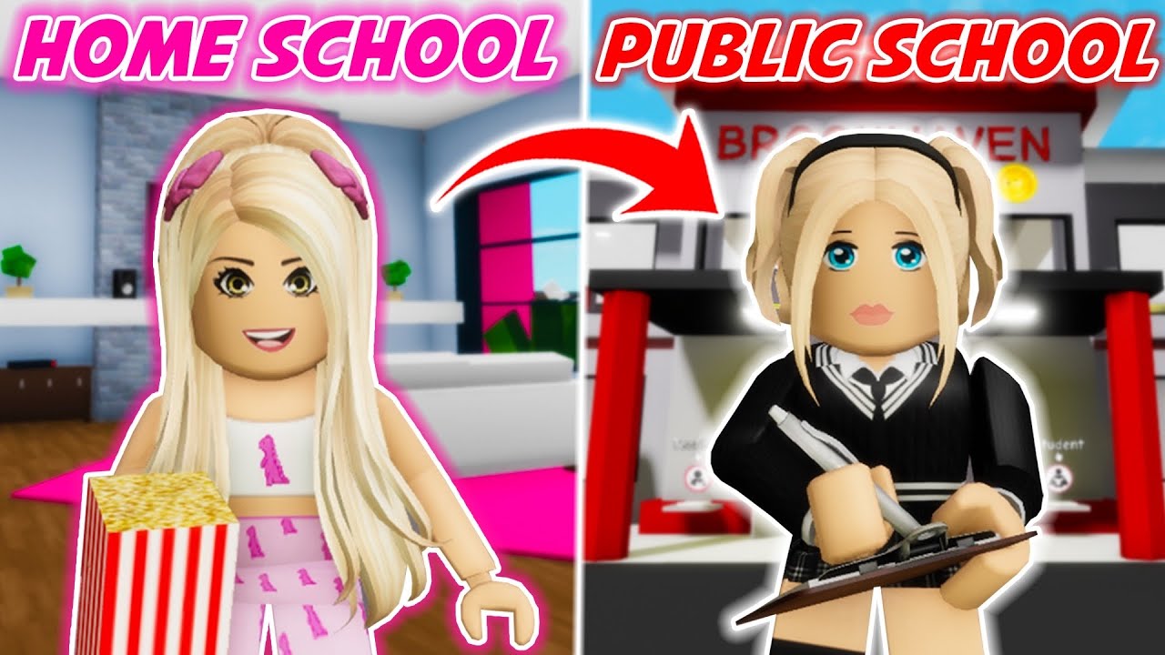 HOME SCHOOL TO PUBLIC SCHOOL IN ROBLOX! - YouTube