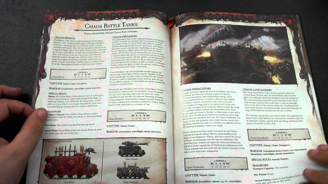 Warhammer 40K 6th Edition Chaos Codex Review - YouTube