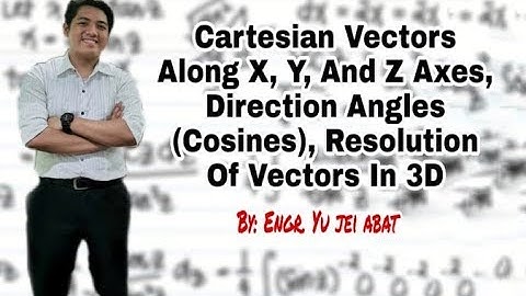 Cartesian Vectors Along X, Y and Z Axes, Direction Angles (Cosines), Resolution of vectors in 3D