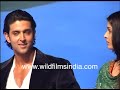 Hrithik roshan and aishwarya rai sit together and get busy talking but silence says the most