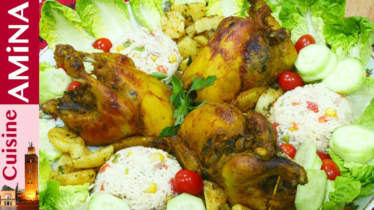 دجاج مغربي محمر فاخرعمرك دقتي بحالو ديال زمان على الطريقة المغربية التقليدية حشوة مميزة لذيذة