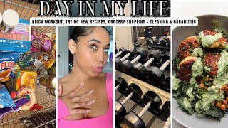 Vlog A Day With Me, Workout, Shopping, Trying New Recipes, Organizing & Cleaning