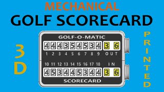 Mechanical 18-Hole Golf Scorecard & Adder, 3D Printed