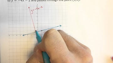 Finding the equation of a line perpendicular to another line and through a point