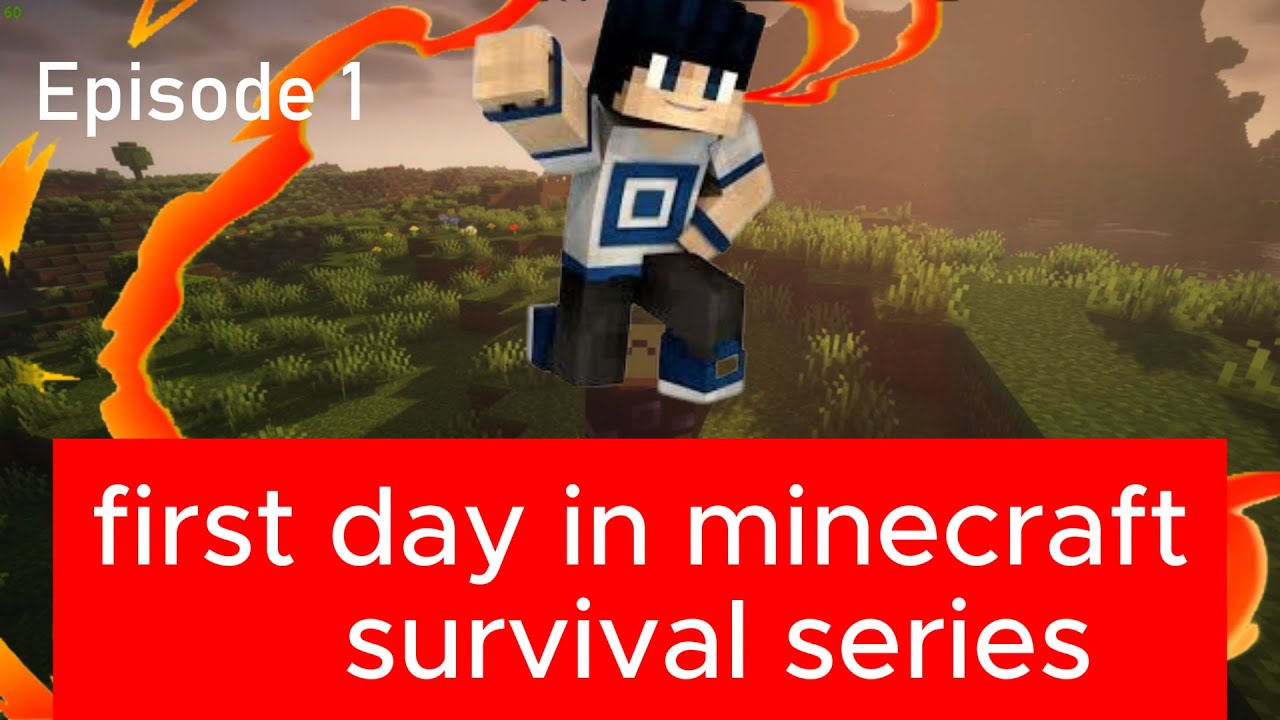 Day 1 in minecraft survival world - YouTube