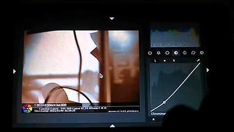 darktable on a Raspberry Pi 3 with touchscreen