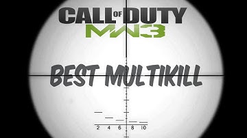 MW3 Infected best sniper Multi-Kill EVER