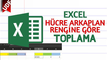 Excel Hücre Arkaplan Rengine Göre Toplama | Excel