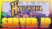 Minecraft Hypixel Server Ip Address In 2021 Mc Hypixel Net Youtube