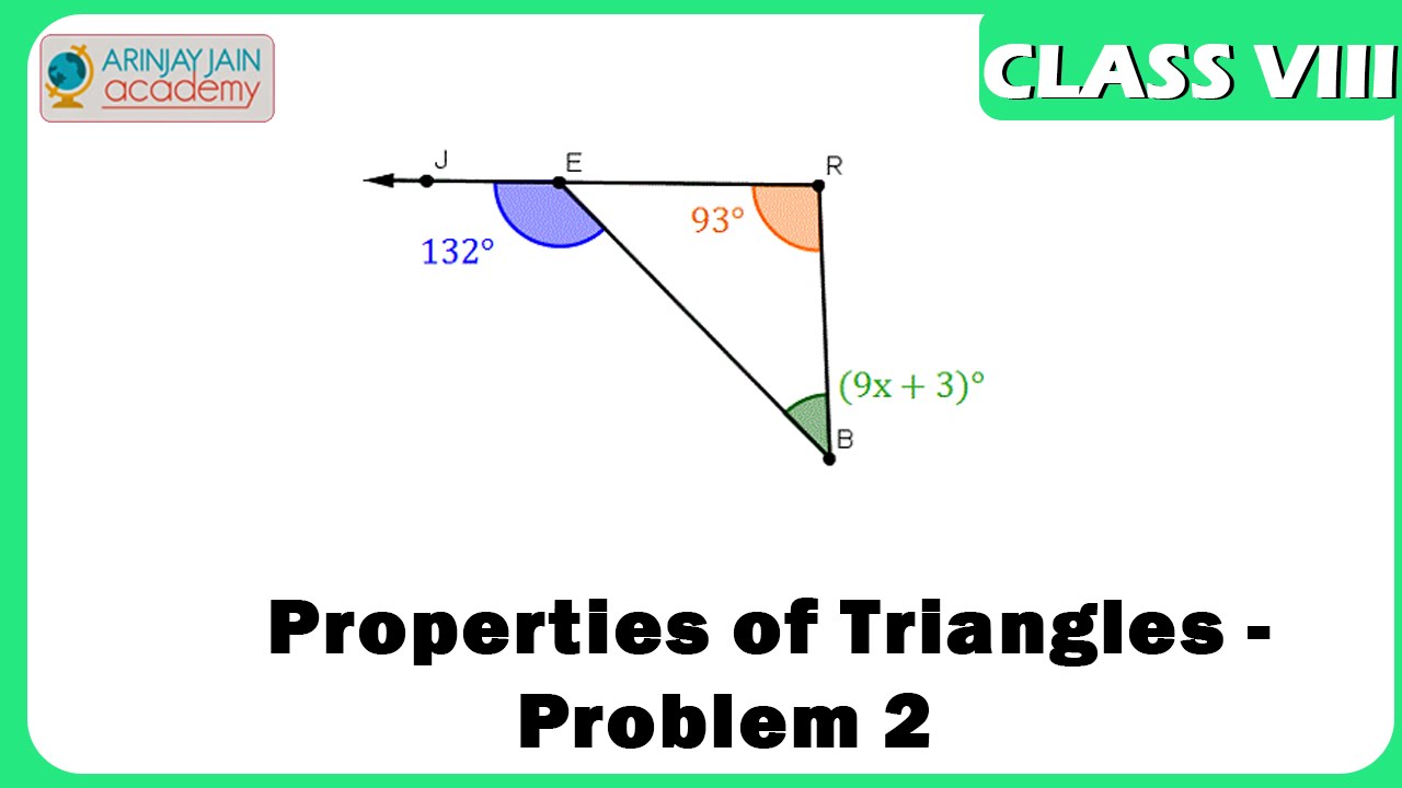 Triangle Properties Problem Properties of Triangles - Problem 2 - Geometry - Maths - Class 8/VIII ...