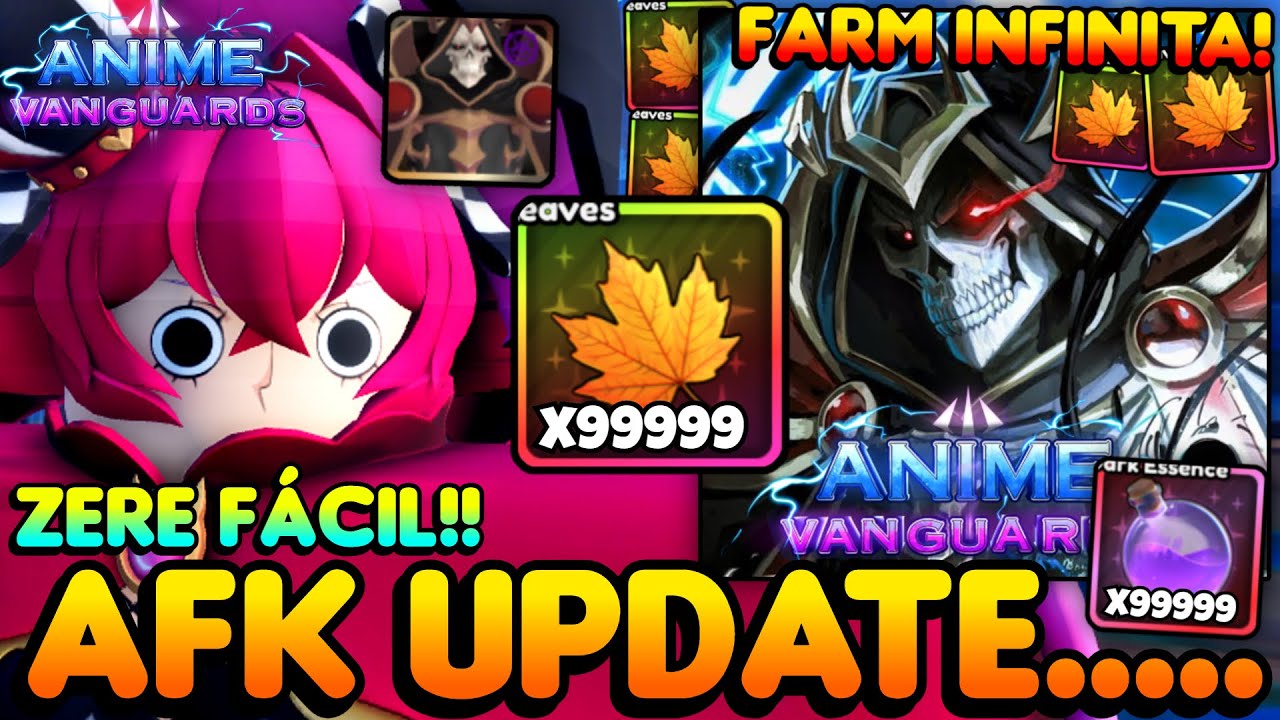 ZERE A UPDATE FAZENDO UMA ÚNICA FARM! A UPDATE 9.5 DO ANIME VANGUARDS FOI...