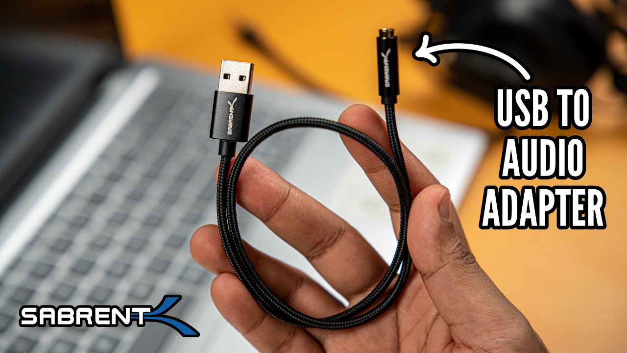 USB Type-A to 3.5mm Audio Jack Active Adapter 20 Cable - Sabrent