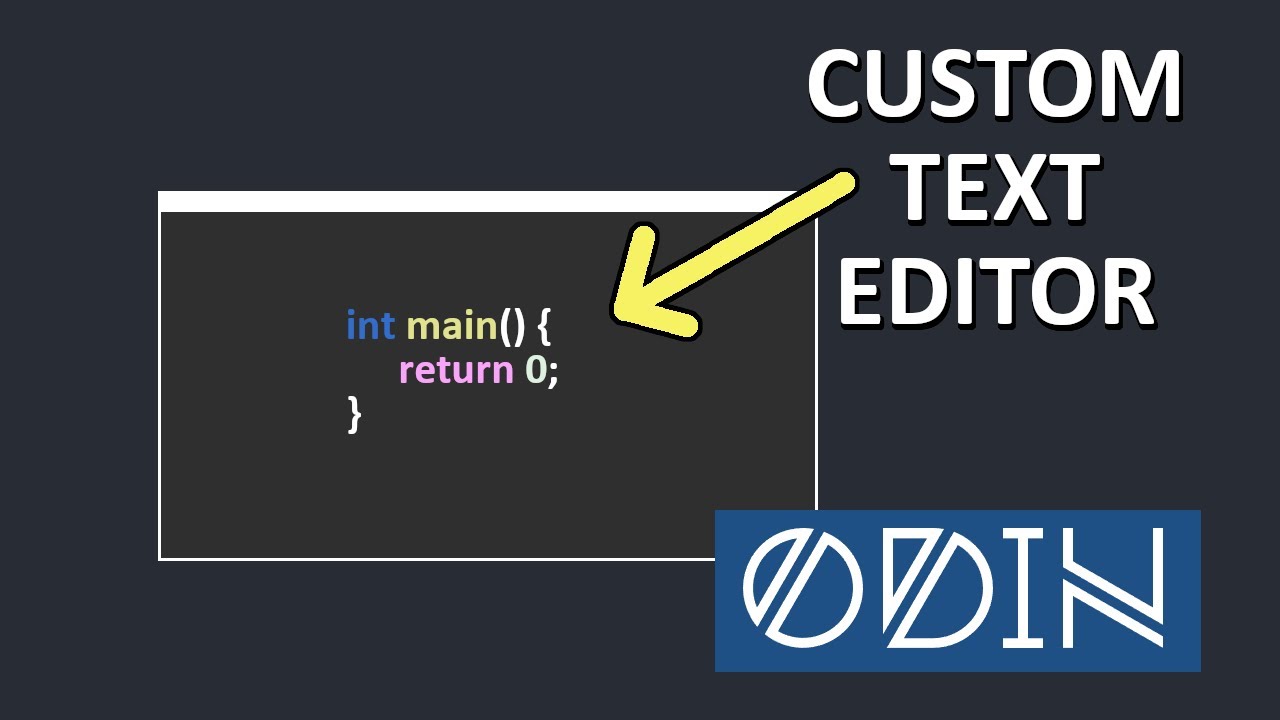 I Tried to Create a Text Editor from Scratch using Odin - YouTube