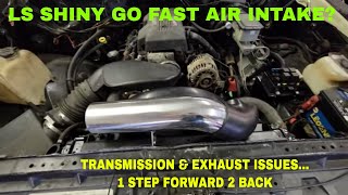 1985 CHEVY C10 SQUAREBODY LS SWAP! AIR INTAKE, TRANS ISSUES, AND PREPPING FOR DUAL EXHAUST