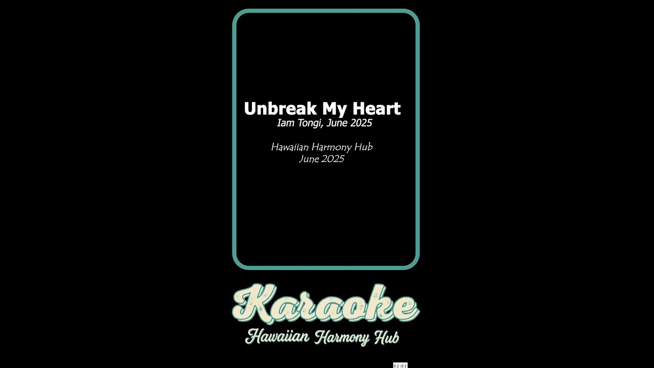 Unbreak my heart - iam Tongi 🎵Karaoke🎤 (Original Music) Unbreak my heart - iam Tongi 🎵Karaoke🎤 (Original Music)