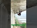 High-Altitude Anchor Installation | Worker Hanging Midair