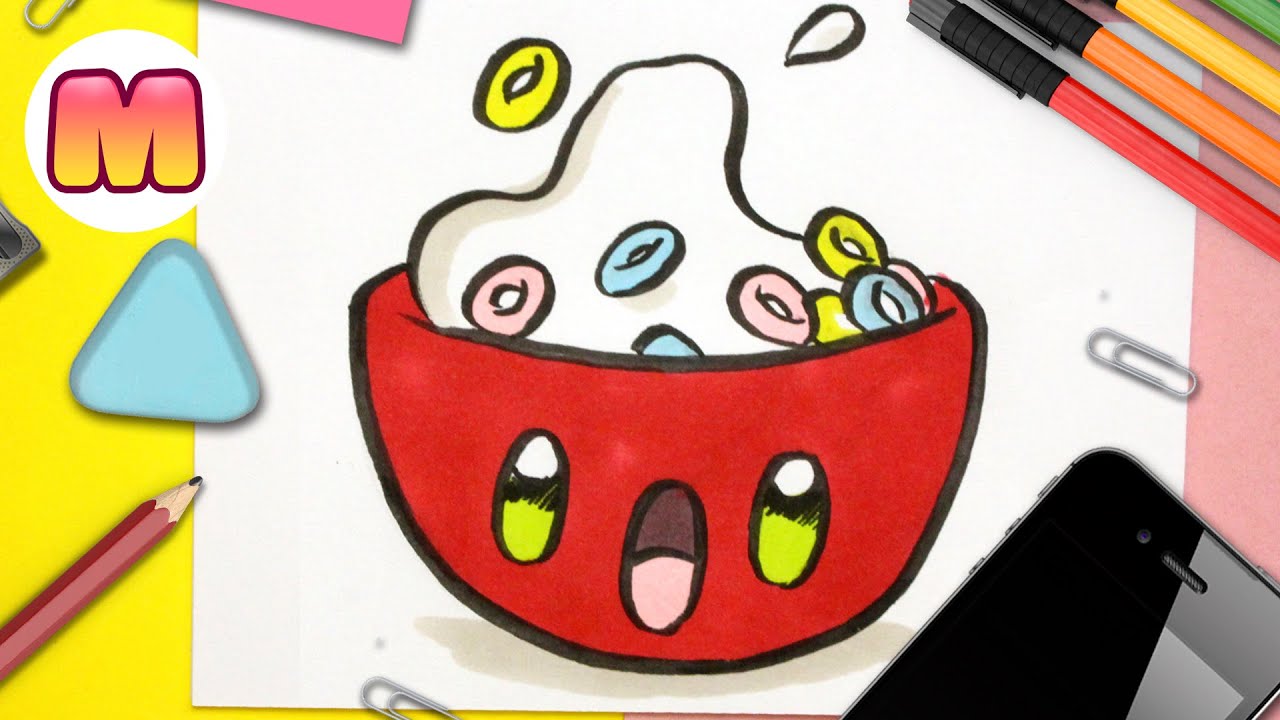 COMO DIBUJAR CEREALES KAWAII 🥣 dibujos faciles kawaii 🥣 Aprender a dibujar  con Jape - thptnganamst.edu.vn