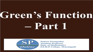 S3 M.Sc; Integral Equations; Lecture 4-Green