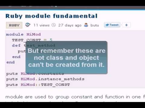 Ruby module fundamental