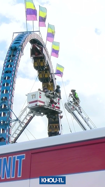 Crazy moment roller coaster stops, strands riders upside down