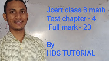 Jcert class 8 math test chapter 4  by hds tutorial.