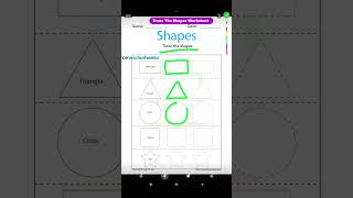 Trace The Shapes Worksheet For Kids Trace The Shapes