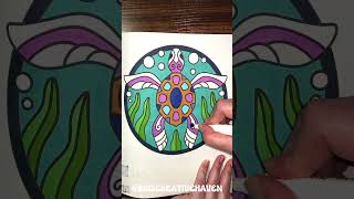 🐢Cute turtle coloring page Cozy Canvas- Coloring Book Cafe  #adultcoloring #cozycoloring #ohuhu