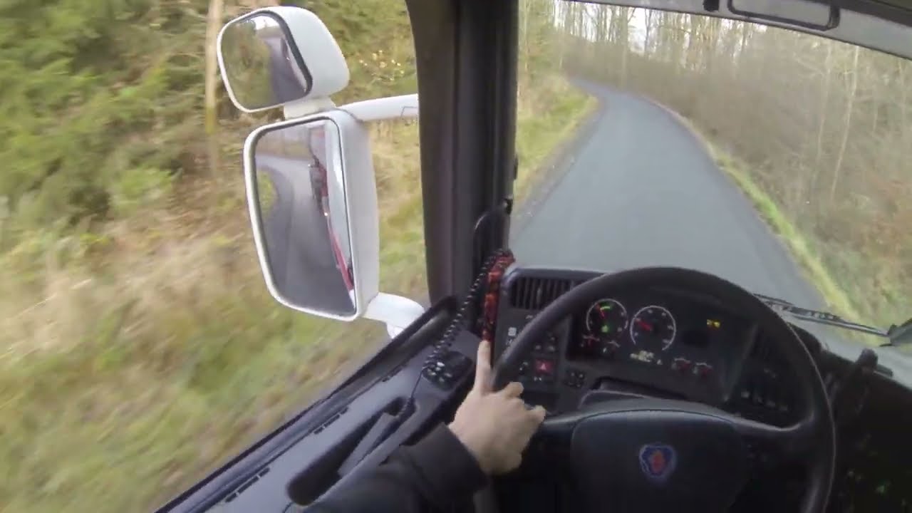 Scania R500 V8 sound in the woods [GoPro view]