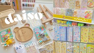 🐻 daiso shop with me & haul // cute stationery + aesthetic items!