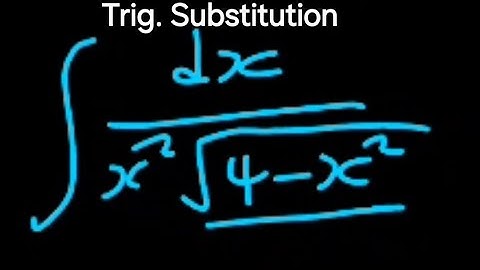 Trigonometric Substitution Integration | Step-by-Step Calculus Tutorial | Mr Fluidmechanics TRL