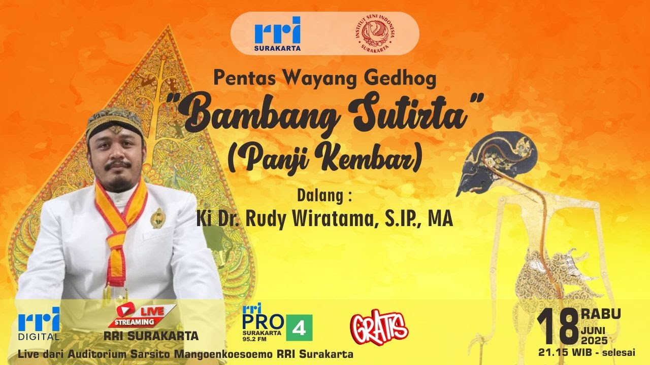 BAMBANG SUTIRTA (PANJI KEMBAR) || Wayang Gedhog RRI Surakarta