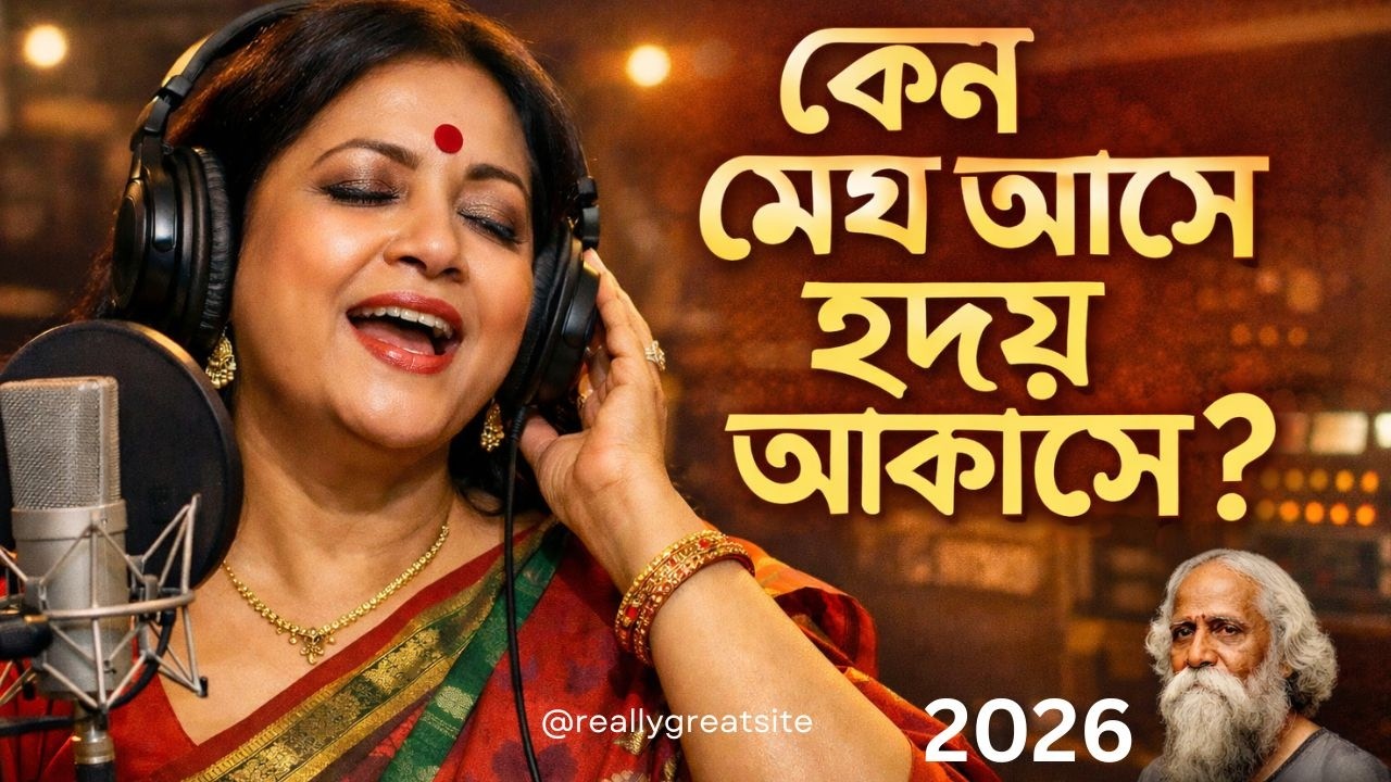 Majhe Majhe Tobo মাঝে মাঝে তব  কেন মেঘ আসে হৃদয় আকাশে Rabindrasangeet Song  Sad Romantic Song