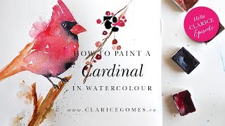 Painting a cardinal with my @grabieofficial Watercolor Paint Set with