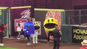 Pac-Man Ghost And Pac-Monkey They Racing At Angel Stadium (5-2-2025)