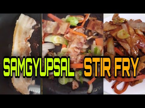 South Korea's popular dish||Samgyupsal stir fry#Shorts