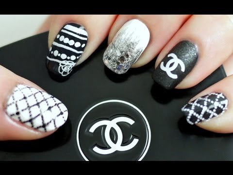 COCO print Press on Nails | Chanel nail art, Chanel nails design, Luxury  nails