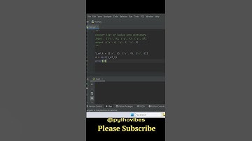 convert list of tuples to dict in python ||#pythonvibes_ #shorts #python #programming @pythonvibes_