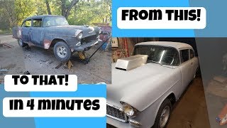 55 Chevy 4 Door to 2 Door Conversion in 4 Minutes - Slideshow